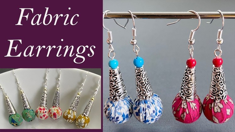 ???? Diy Beautiful Liberty Fabric Wrapped Beads Earrings | Tassel Earrings | Dangle Earrings | Brincos