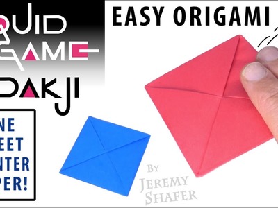 DIY Origami Ddakji ???? Squid Game ???? + HOW TO FLIP IT!