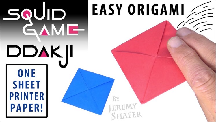 DIY Origami Ddakji ???? Squid Game ???? + HOW TO FLIP IT!