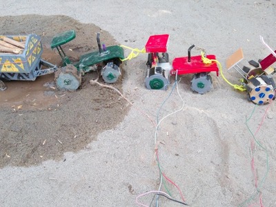 Diy tractor stuck in mud mini science project | part 4 | diy mini creative