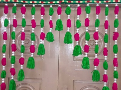 EASY Woolen Door TORAN For Home || How To Make Door Toran With Woolen Simple and Easy