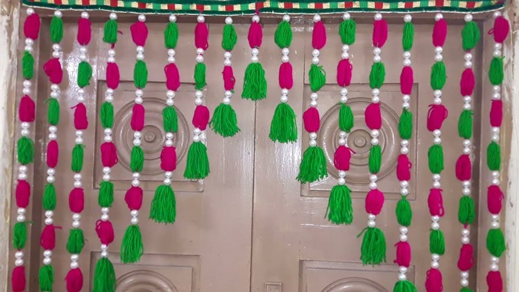 EASY Woolen Door TORAN For Home || How To Make Door Toran With Woolen Simple and Easy