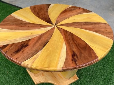 Great Creative Woodworking Project With Arts And Crafts. Build A Unique Outdoor Table - DIY