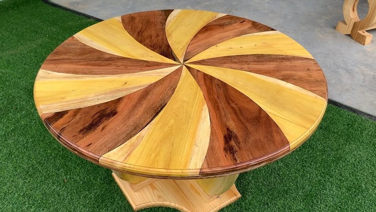 Great Creative Woodworking Project With Arts And Crafts. Build A Unique Outdoor Table - DIY