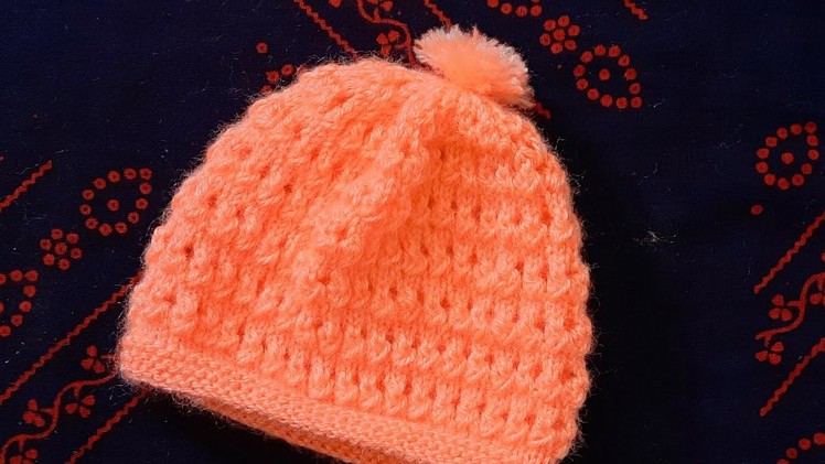 Hand knitted Cap (Topi,Hat)For New Born Baby  0-6 Month