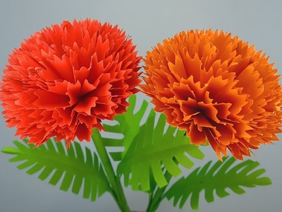 Handmade Beautiful Paper Flower Making | Home Decor | DIY Simple Paper Flowers