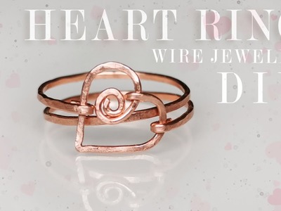 Heart Ring.Love Ring.Easy Ring.Easy Earrings.Wire Wrap Ring Tutorial.How to make