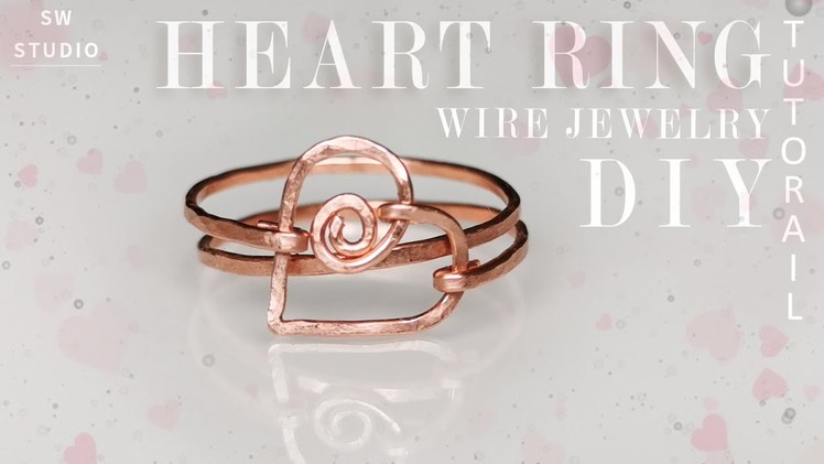 Heart Ring.Love Ring.Easy Ring.Easy Earrings.Wire Wrap Ring Tutorial.How to make