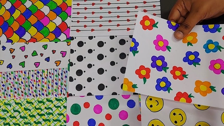 Homemade  A4 sheet Patern Paper. how to make Patern Paper at home. My Today's Crafts