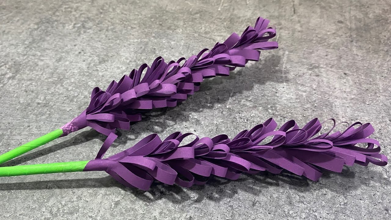 How to make lavender paper flowers at homepaper flower makingdiy