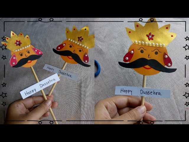 How to make Ravan face for kids | dussehra craft activity for kindergartens | Ravan face craft