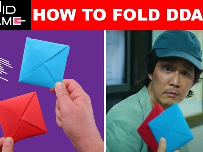 How to make Squid game Ddakji. DIY Origami Squid Game Flip Paper Card