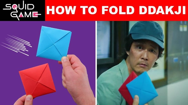 How to make Squid game Ddakji. DIY Origami Squid Game Flip Paper Card