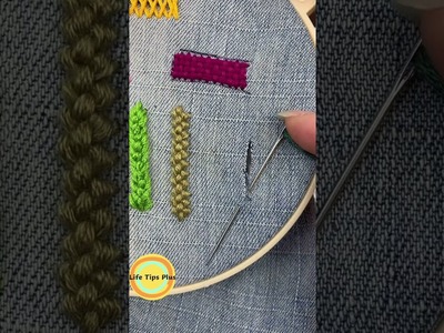 How to patch up clothes？Amazing Embroidery Stitches For Beginners.Guide to Sewing. #shorts
