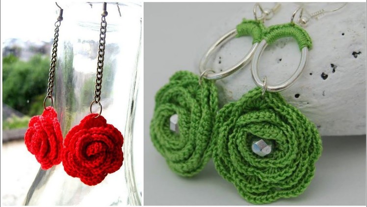 New design new ideas of crochet earrings patterns for ladies #crochetearings