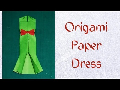 Origami Paper Dress | Origami  Gown Dress | Diy crafts | origami Paper crafts | #shorts