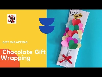 Simple Chocolate Wrapping Technique. Creative Gift Wrapping Idea. DIY Chocolate Gift Packing