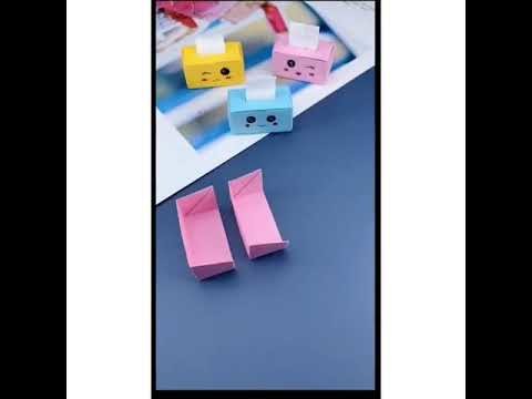 TISSUE BOX⏩. learn how to make tissue box using paper.paper diy????.I M . khan
