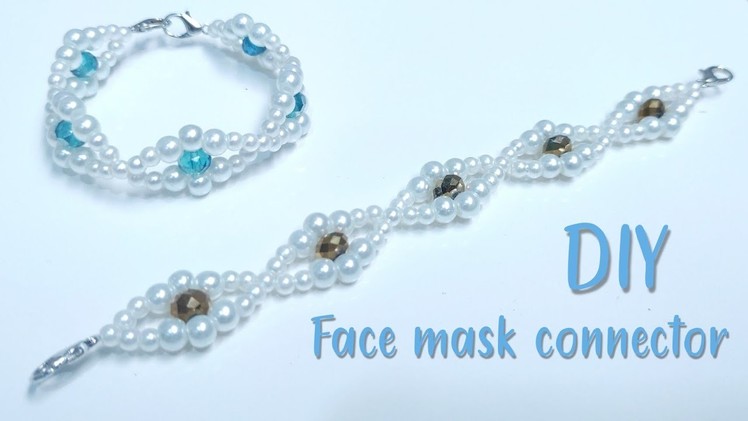 Tutorial membuat Konektor masker mutiara. beaded bracelet tutorial.diy face mask connector