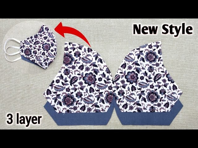 3 layer and 2 in 1 Very Easy Pattern Mask | Face Mask Sewing Tutorial | DIY Breathable Mask | Mask