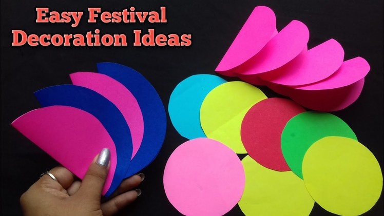 4 Super Easy And Quick Festival Decoration Ideas | Home Decoration With Paper | Diwali Decoration