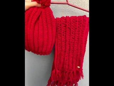 Crochet Adult Beanie and Muffler | Fall |