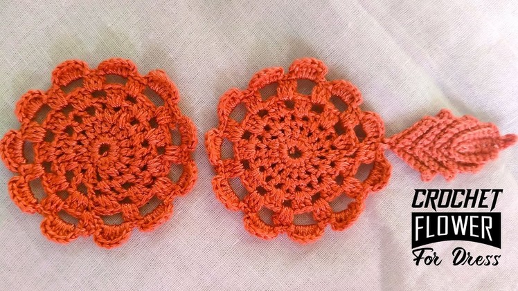 Crochet Flower on Girl Dress