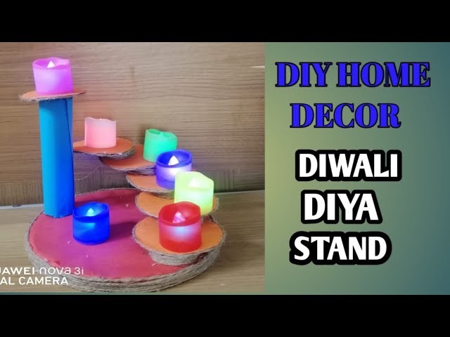 Diwali diya stand |diwali decoration ideas |easy diwali home decor |diy diwali candle holders