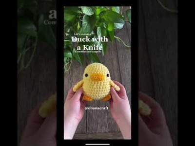 Duck with a knife | crochet amigurumi #shorts