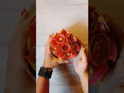 Glitter flower pot.  easy flower making. easy craft. unique craft video.
