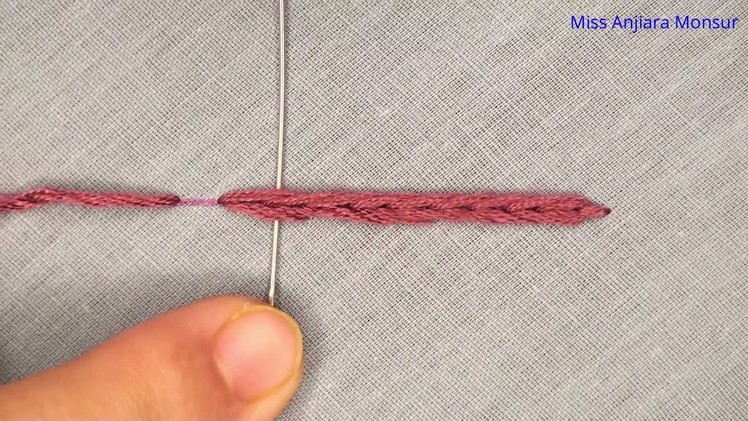 Heavy Chain Stitch Tutorial, Hand Embroidery Basic Stitch, Embroidery for Beginners