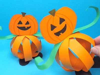 How to Make a paper Pumpkin | Halloween Pumpkin Craft