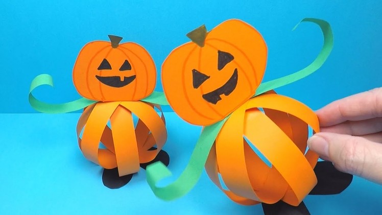 How to Make a paper Pumpkin | Halloween Pumpkin Craft
