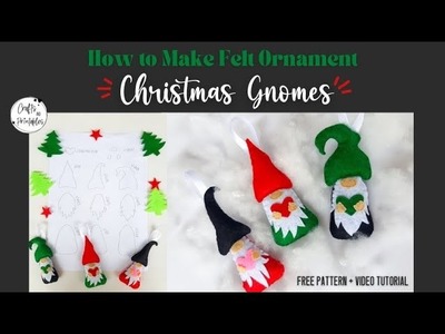 How to Make Christmas Gnomes from Felt (Free Pattern!)