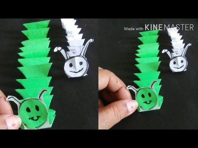 How to make paper toy.paper craft #origami paper caterpillar.shorts