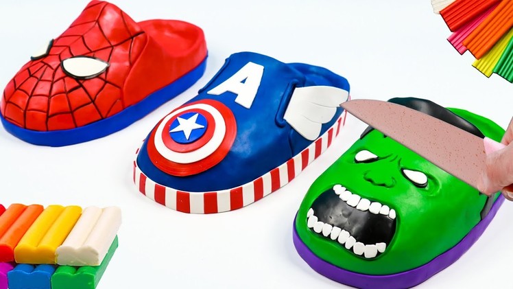 Making sandal Superheroes Spider man, Hulk, Captain America with clay ???? Polymer Clay Tutorial