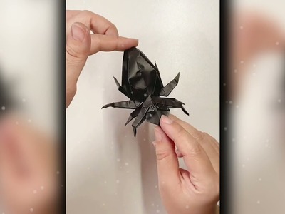 ORIGAMI HOW TO MAKE BLACK SPIDER
