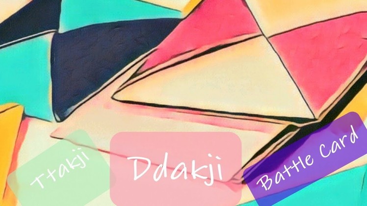 Origami Ttakji Batttle Card| How to Make an Korean Ttakji[Ddakji] | Origami Toys|[#20]