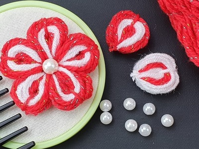 Shorts Easy Woolen Craft Ideas with Hair Comb - No Crochet Flower