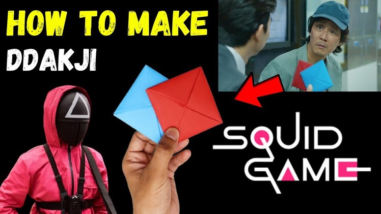 Squid Game Ddakji | How to Make Ddakji | DIY Ddakji | Origami Ddakji | Paper Ddakji Easy Tutorial