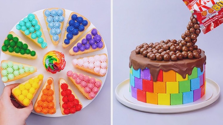 Top Chocolate Cake Decorating Recipes For All the Rainbow | Perfect Colorful Cake Decorating