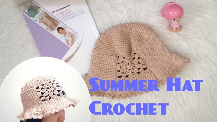 Topi Rajut musim panas.Summer Hat crochet #Part1