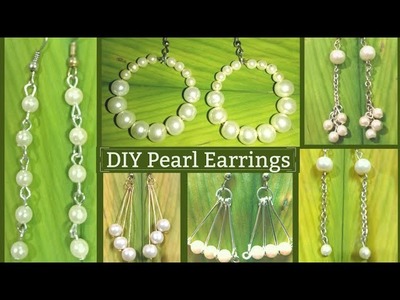 6 DIY Pearl earring designs | Easy pearl earrings making at home | 5 minute crafts