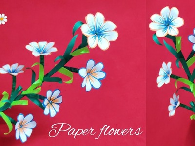 Beautiful paper flowers making at home. paper flower craft's - Home decor. Home decoration