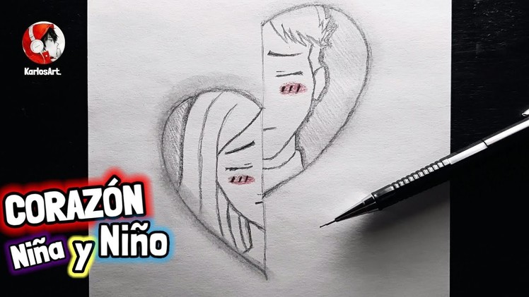 Cómo Dibujar Un CORAZÓN | PASO A PASO FACIL | how to draw heart. anime