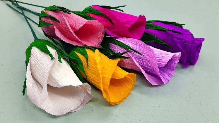 DIY Handmade Paper Rose - Easy and Beautiful Paper Flower Rose Making - Rose Flowers