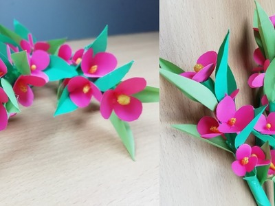 Flower Craft Ideas With Paper. DIY room decor. How to make  with paperitled Project