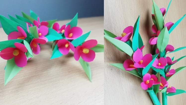 Flower Craft Ideas With Paper. DIY room decor. How to make  with paperitled Project