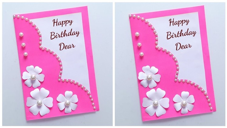 Handmade Birthday Card Making • how to make card for birthday
