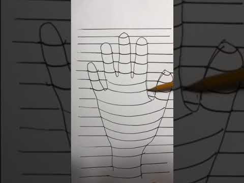How to draw  3D ILLUSION HAND easy and cute. ????